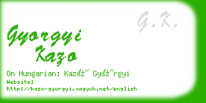 gyorgyi kazo business card